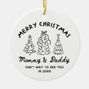 Personlig Whimsical Baby Annonserings Ornament