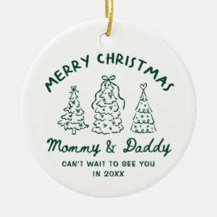 Personlig Whimsical Baby Annonserings Ornament