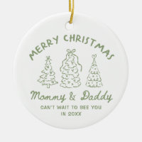 Personlig Whimsical Baby Annonserings Ornament