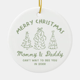 Personlig Whimsical Baby Annonserings Ornament