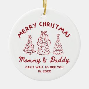 Personlig Whimsical Baby Annonserings Ornament