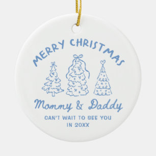 Personlig Whimsical Baby Annonserings Ornament