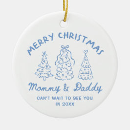 Personlig Whimsical Baby Annonserings Ornament