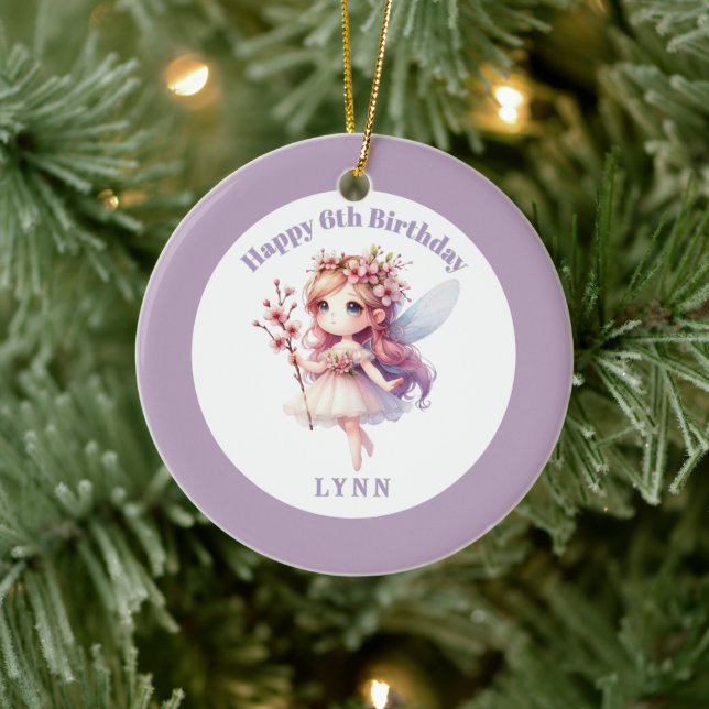 Personlig Whimsical Blommig Fe  Julgransprydnad Keramik (Träd)