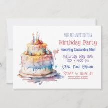 Personlig Whimsical Girl's Birthday Inbjudan