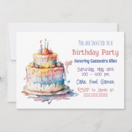 Personlig Whimsical Girl's Birthday Inbjudan