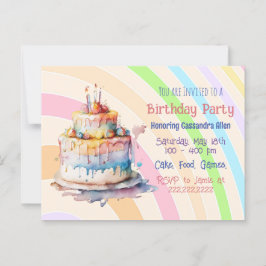 Personlig Whimsical Girl's Birthday Inbjudan