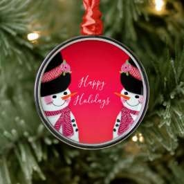 Personlig Whimsical Snögubbe Träd Ornament