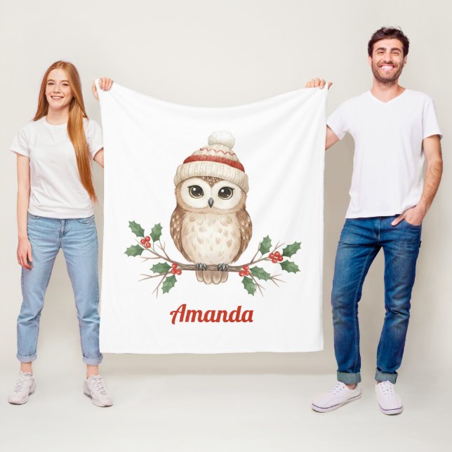 Personlig Whimsical Uggle Jul Fleecefilt (På plats)