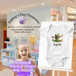 Personlig Whimsical Wonders Baby Frog Bodykostym T Shirt
