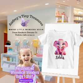 Personlig Whimsical Wonders Baby T-Shirt