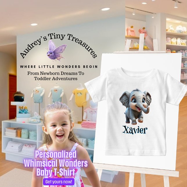 Personlig Whimsical Wonders Baby T-Shirt (Skapare uppladdad)