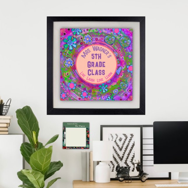 Personlig Whimsique Colorful Lila Classroom Poster (Skapare uppladdad)