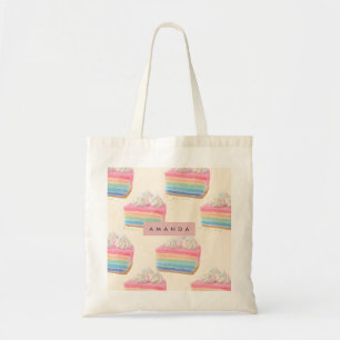 Personlig Whimsique Rainbow Cake Mönster Tygkasse