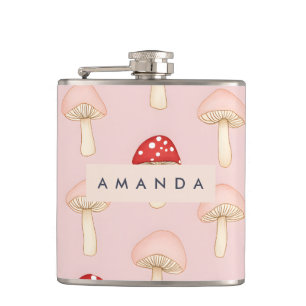 Personlig Whimsique Red Rosa Mushroom Mönster Fickplunta