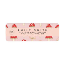 Personlig Whimsique Red Rosa Mushroom Mönster