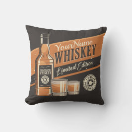 Personlig Whiskey Liquor Flaska Westerna Pub Kudde