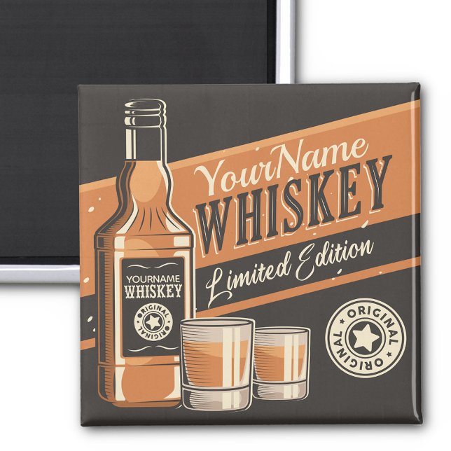 Personlig Whiskey Liquor Flaska Westerna Pub Magnet (Skapare uppladdad)