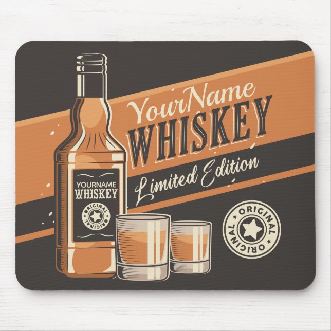 Personlig Whiskey Liquor Flaska Westerna Pub  Musmatta (Framsidan)