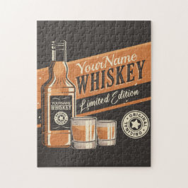 Personlig Whiskey Liquor Flaska Westerna Pub Pussel