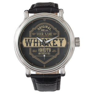 Personlig Whiskey på Sten-etiketten Pub Armbandsur