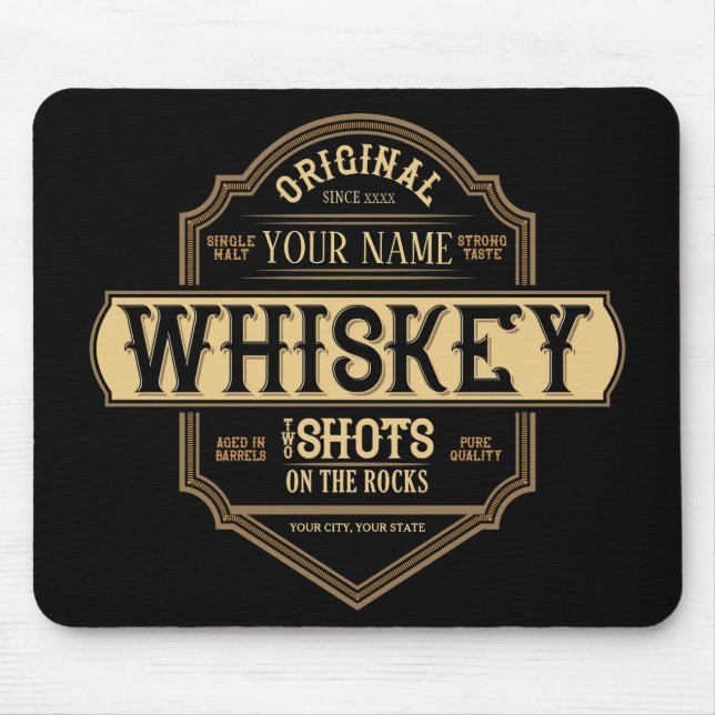 Personlig Whiskey på Sten-etiketten Pub Musmatta (Framsidan)
