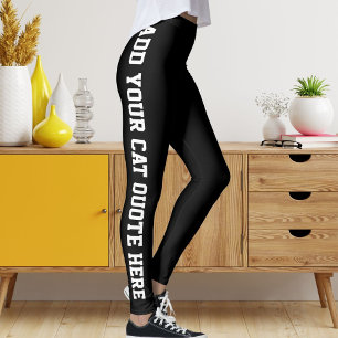 Personlig White Black Anpassningsbar Made Pet Cat  Leggings