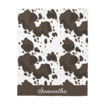 Personlig White Brown Cowhide Skriv ut