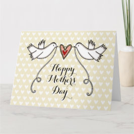 Personlig White Doves Mors dag Card Kort