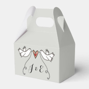 Personlig White Doves Wedor Favor Box Presentaskar