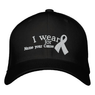 Personlig White Hope Cancer - menyfliksområdet din Broderad Keps