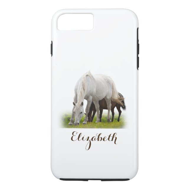 Personlig White Horse med Pony Case-Mate iPhone Skal (Baksida)