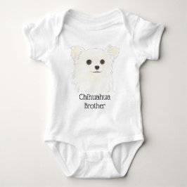 Personlig White Long-Hearing Chihuahua Hund T Shirt