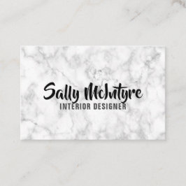 Personlig ’White Marble’ (UK/Euro) Visitkort