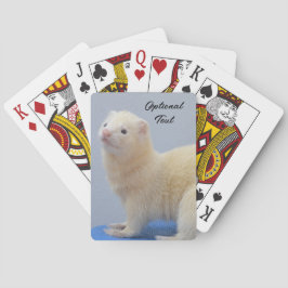 Personlig White Pet Ferret Casinokort