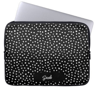 Personlig White Polka dots Skriv ut Laptop sleeve