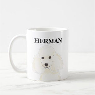 Personlig White Pudel Kaffemugg