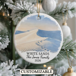 Personlig White Sands National Park, New Mexico Julgransprydnad Keramik