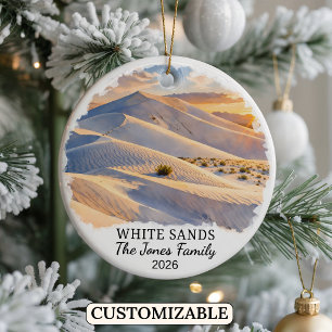 Personlig White Sands National Park, New Mexico Julgransprydnad Keramik