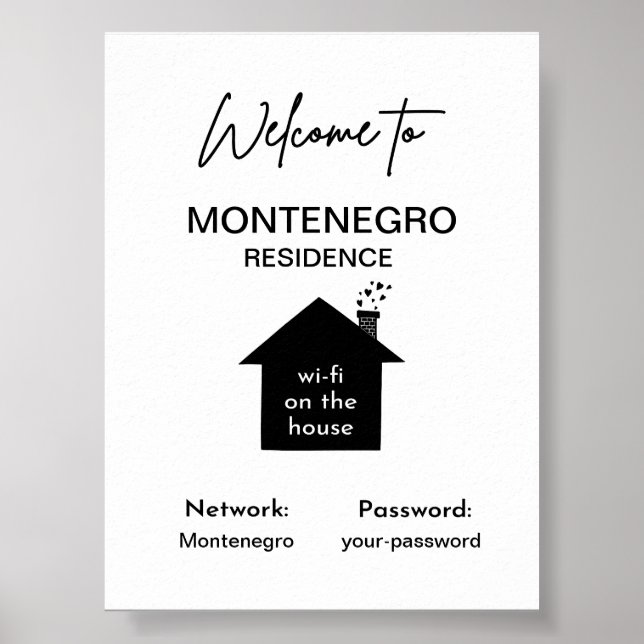 Personlig-wi-fi-tecken Poster (Framsidan)