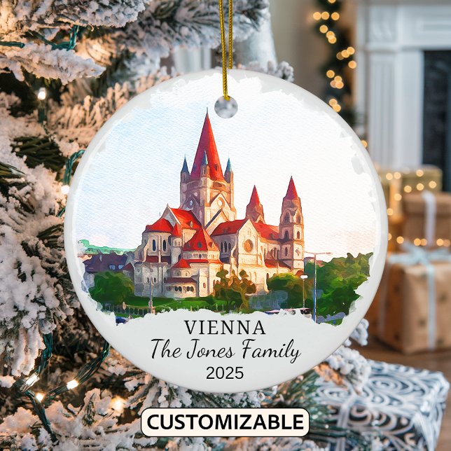 Personlig Wien Ornament, Österrike Julgransprydnad Keramik (Skapare uppladdad)