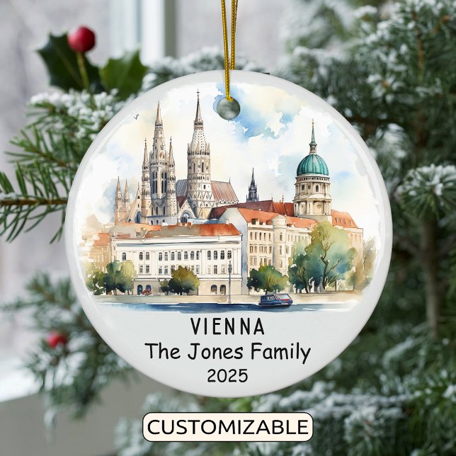 Personlig Wien Ornament, Österrike Julgransprydnad Keramik (Skapare uppladdad)