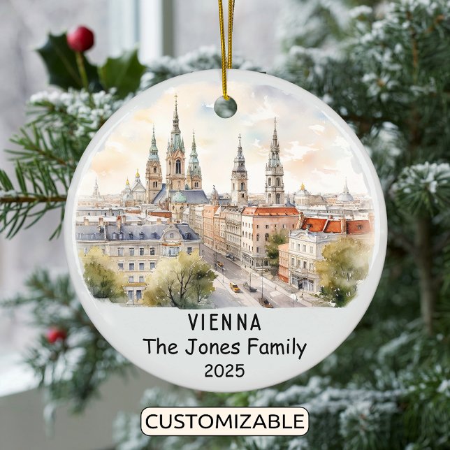 Personlig Wien Ornament, Österrike Julgransprydnad Keramik (Skapare uppladdad)