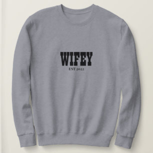 personlig Wifey Est 2022 sweatshirt, Sweat T Shirt