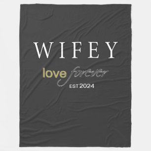 Personlig Wifey eternal Kärlek registreringsdatum Fleecefilt