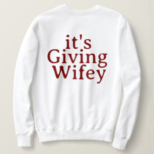 Personlig Wifey Snyggt Modern Minimal Monogram T Shirt