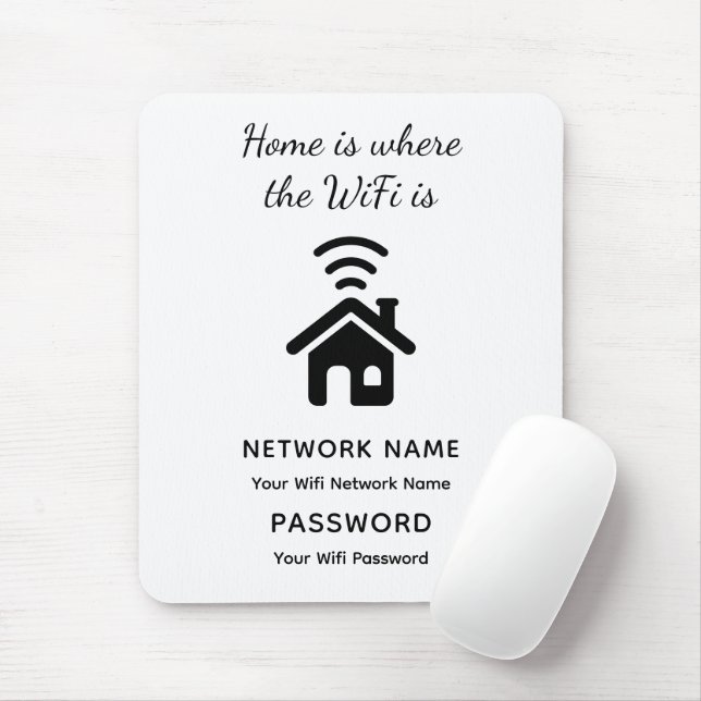 Personlig-WiFi-lösenord och nätverk för gäster Musmatta (Med mus)