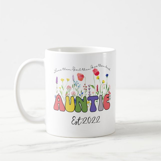 Personlig WildblomAuntie est Kaffemugg (Vänster)