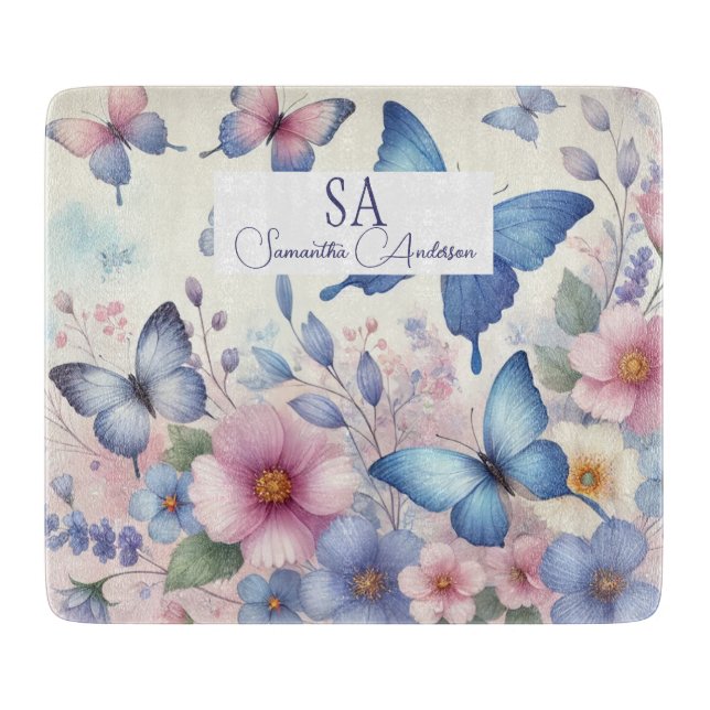 Personlig Wildblomma med Monogram & Namn (Framsidan)