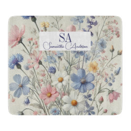 Personlig Wildblomma med Monogram & Namn